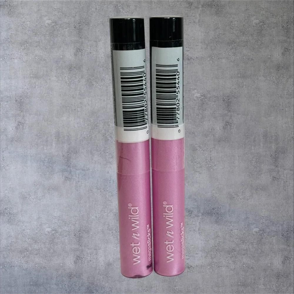 Wet n‎ Wild MegaSlicks Lip Gloss 544 Sinless Lot 2 Berried Treasure Pink NEW